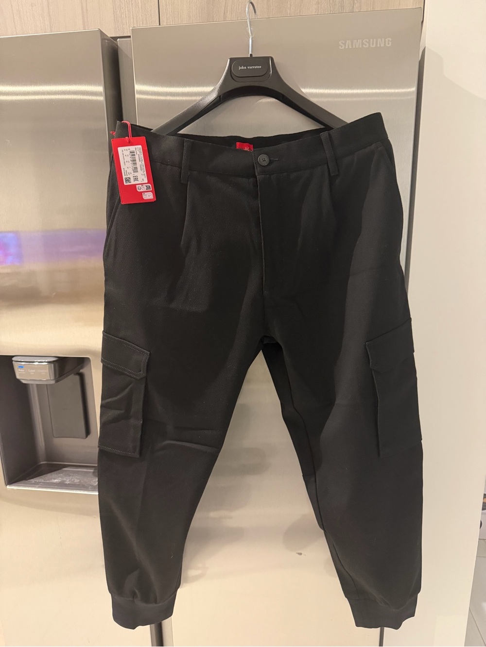 Hugo Boss Glavin241 Slim Fit Cargo Trousers In Black, NWT Size 34R